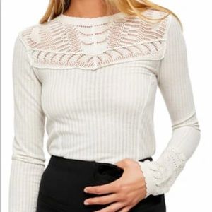 Free People Colette Pointelle Detail Sweater